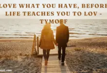 Love What You Have, Before Life Teaches You to Lov - Tymoff